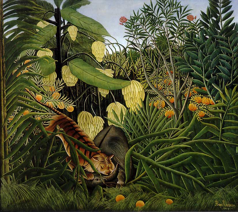 Henri Rousseau: Fight Between a Tiger and a Buffalo, 1908